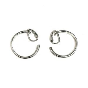 BOGO ‼️ Elegant Silver Hoop Clip On Earrings